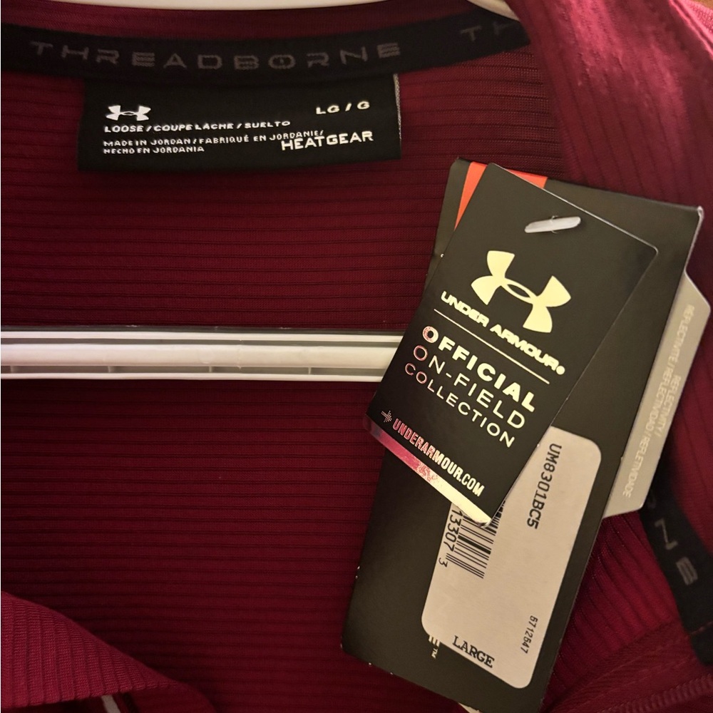 Under Armour Maroon Boston College Quarter Zip Long Sleeve - Picture 3 of 4
